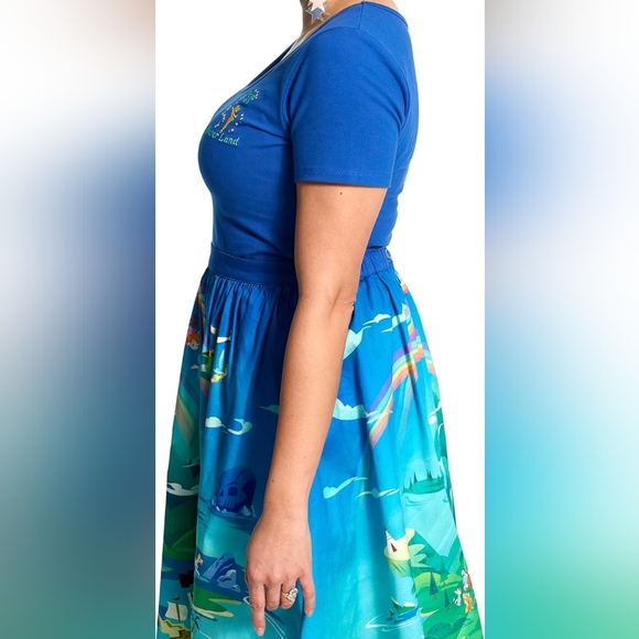 Loungefly Disney Peter Pan Neverland Shirt And Skirt Set Stitch Shoppe - Picture 5 of 13